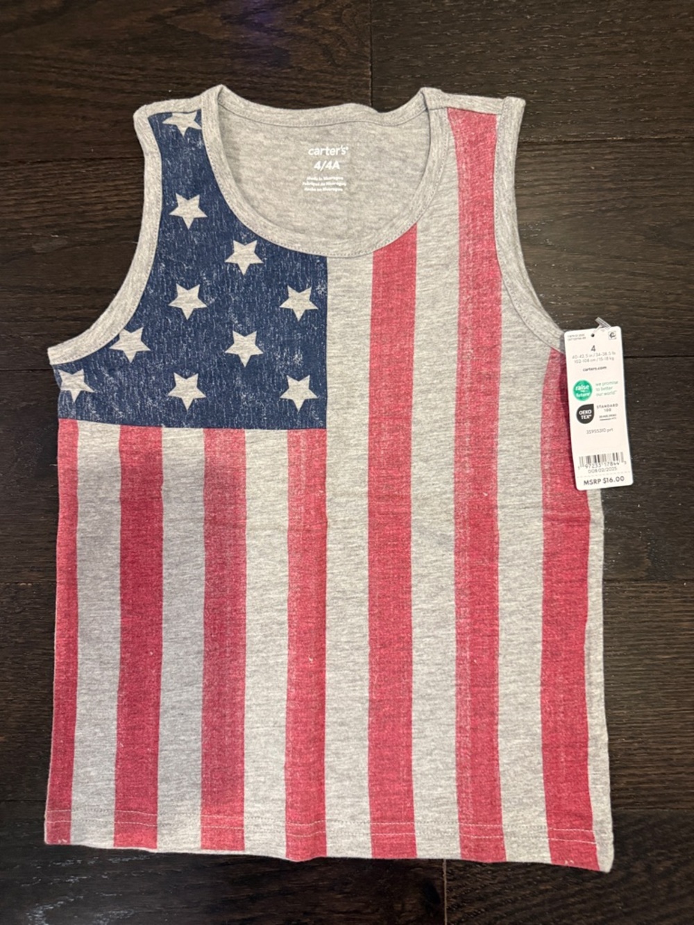 Carter's Patriotic Stars & Stripes Tank Top in Red, White & Blue